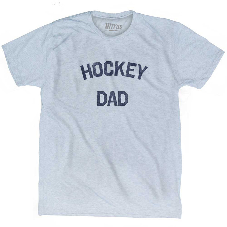 Hockey Dad Adult Tri-Blend T-shirt - Athletic White