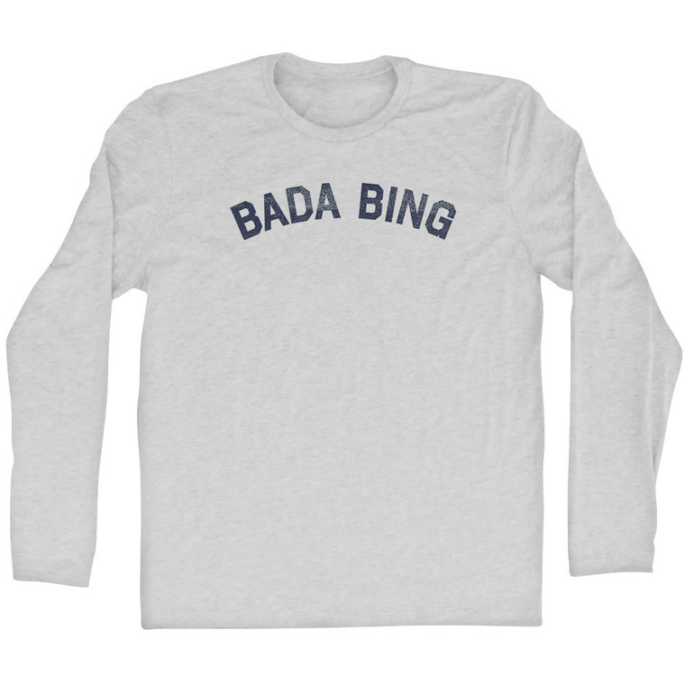Bada Bing Adult Cotton Long Sleeve T-shirt - Grey Heather
