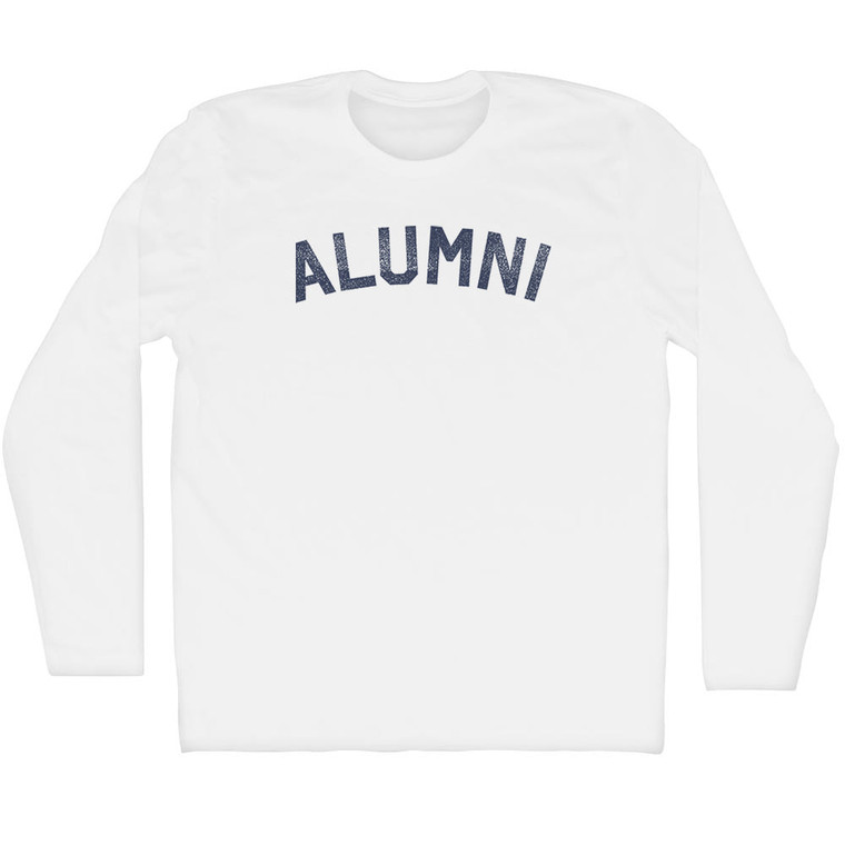 Alumni Adult Cotton Long Sleeve T-shirt - White