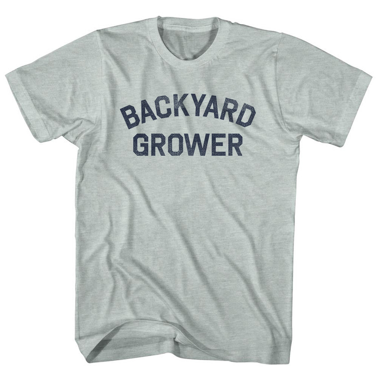 Backyard Grower Adult Tri-Blend T-shirt - Athletic Cool Grey