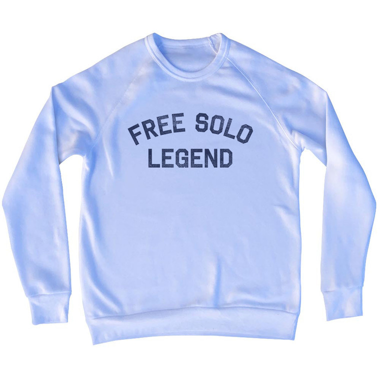 Free Solo Legend Adult Tri-Blend Sweatshirt - White