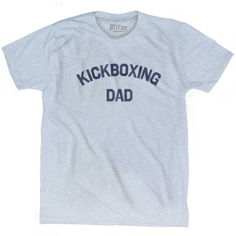 Kickboxing Dad Adult Tri-Blend T-shirt - Athletic White