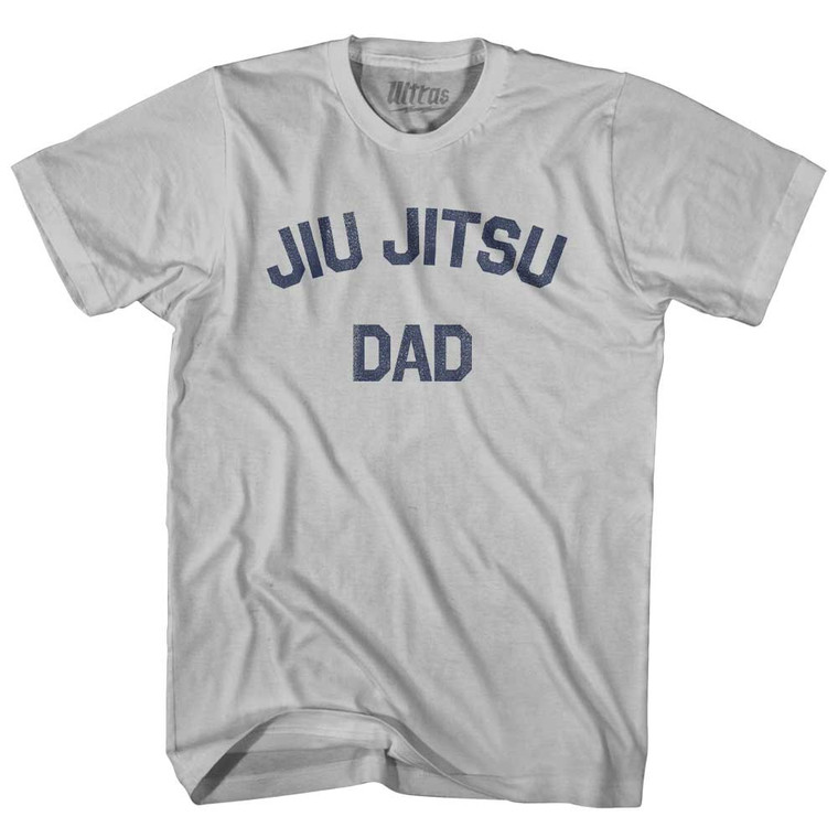 Jiu Jitsu Dad Adult Cotton T-shirt - Cool Grey