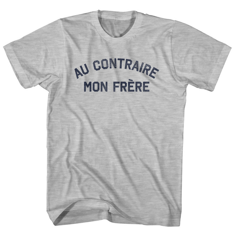 Au Contraire Mon Frere Youth Cotton T-shirt - Grey Heather