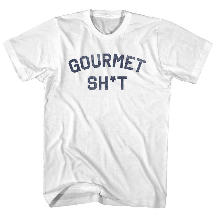 Gourmet Sh*t Womens Cotton Junior Cut T-Shirt - White
