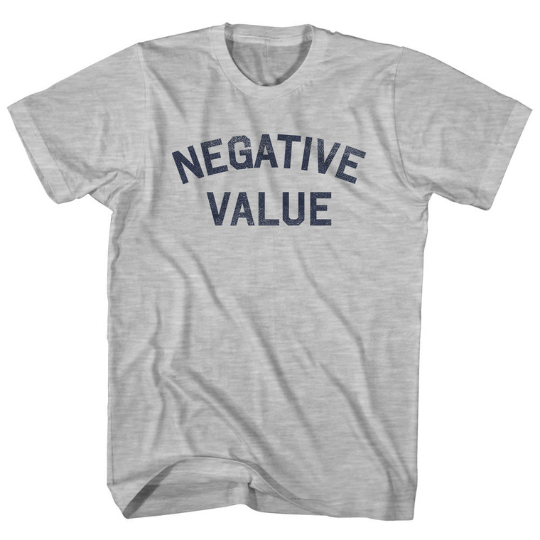 Negative Value Youth Cotton T-shirt - Grey Heather