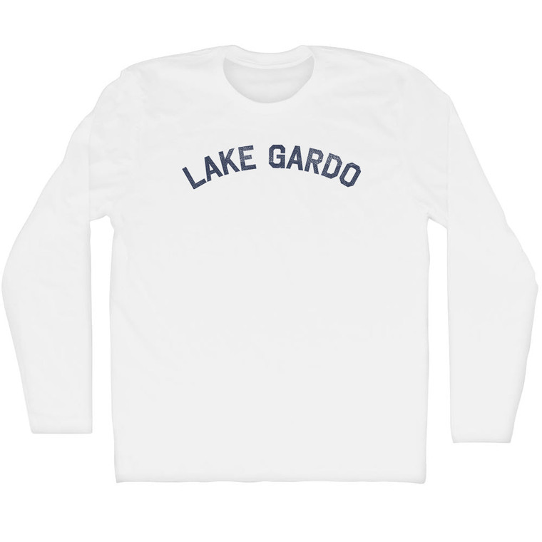 Lake Gardo Adult Cotton Long Sleeve T-shirt - White