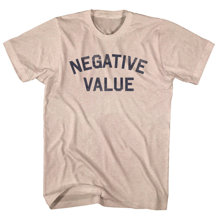 Negative Value Adult Tri-Blend T-shirt - Sand