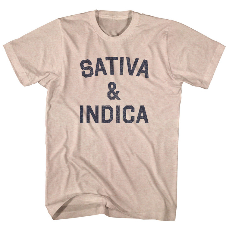 Sativa & Indica Adult Tri-Blend T-shirt - Sand
