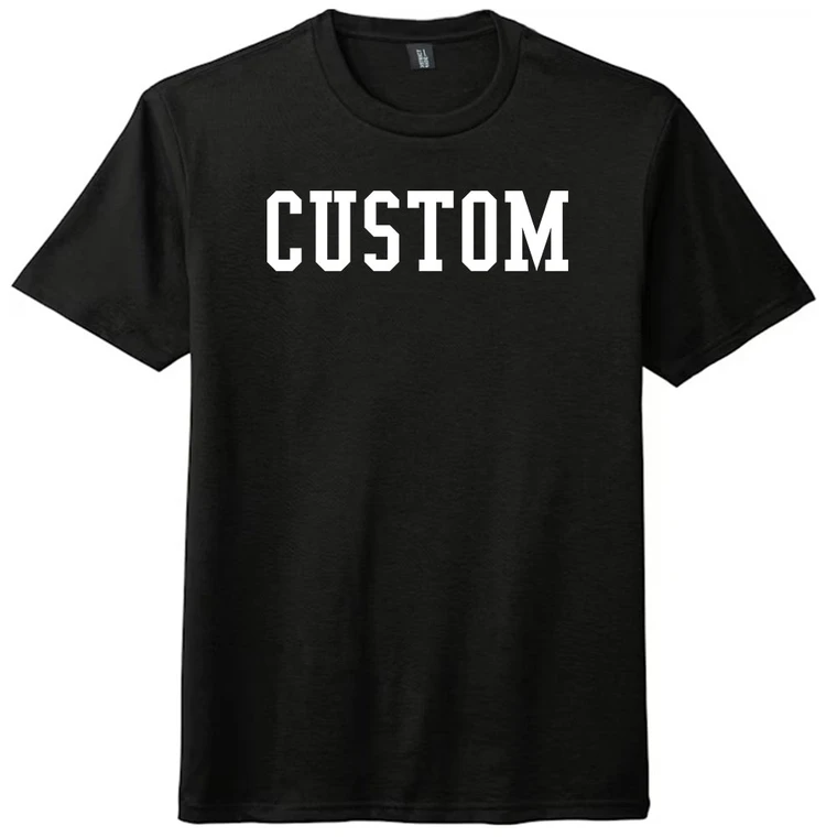 Custom Ruckus Font White Ink On Mens Tri-Blend DTG T-shirt - Black Solid