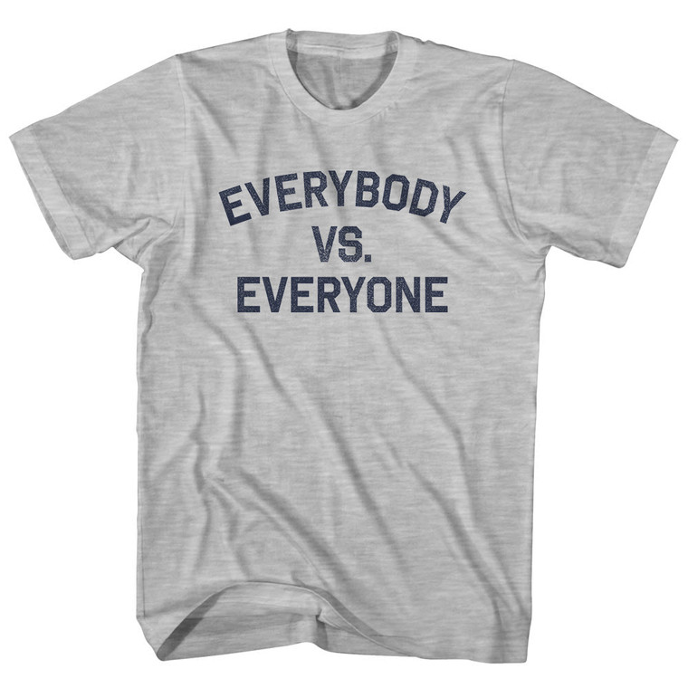 Everybody vs. Everyone Adult Cotton T-shirt - Grey Heather