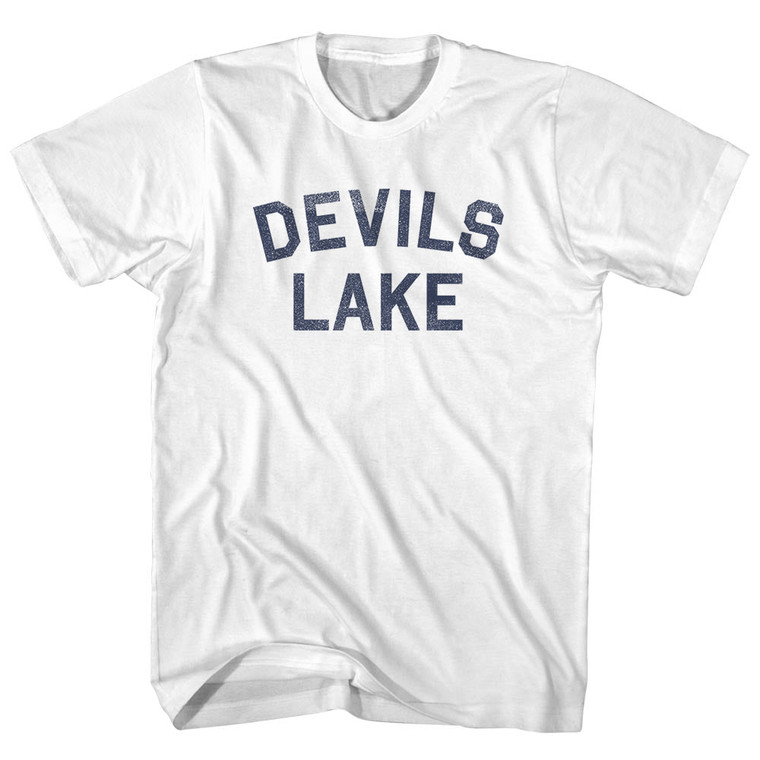 Devils Lake Womens Cotton Junior Cut T-Shirt - White