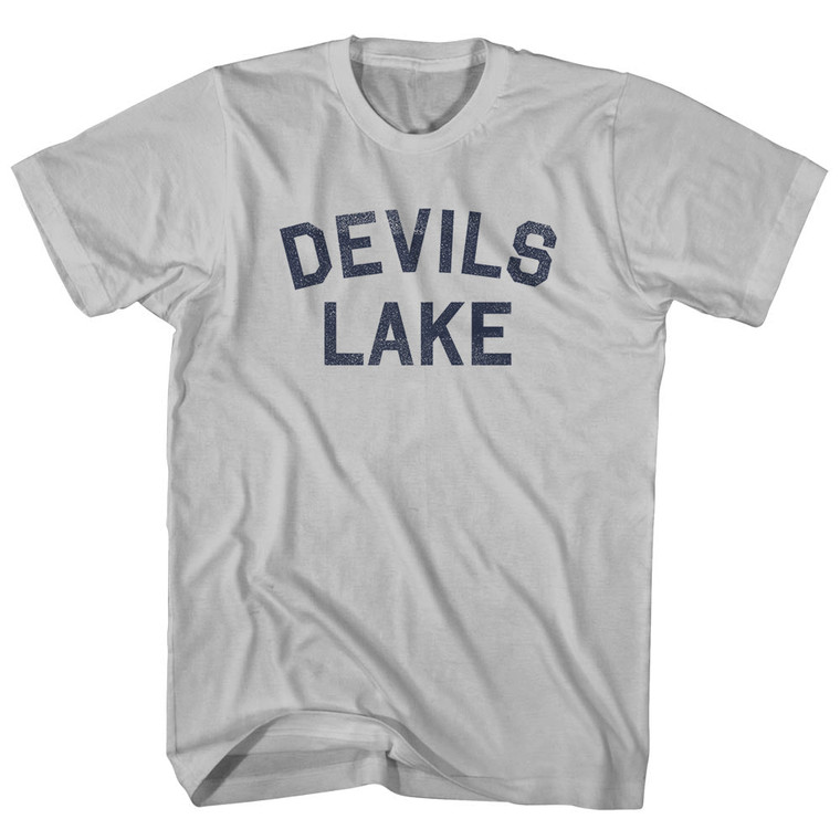 Devils Lake Adult Cotton T-shirt - Cool Grey