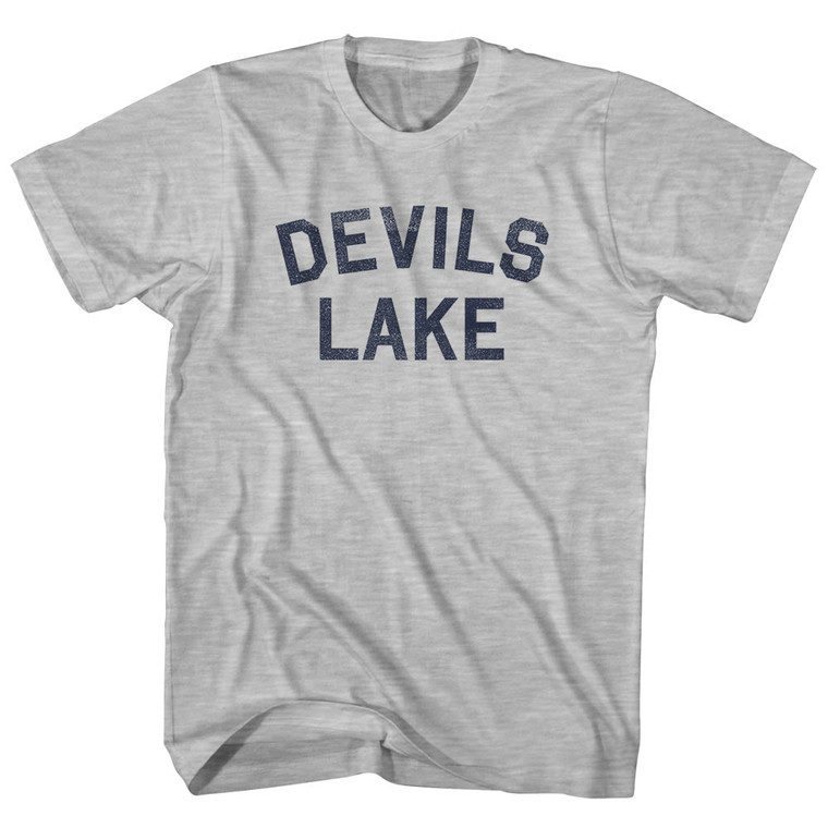 Devils Lake Womens Cotton Junior Cut T-Shirt - Grey Heather