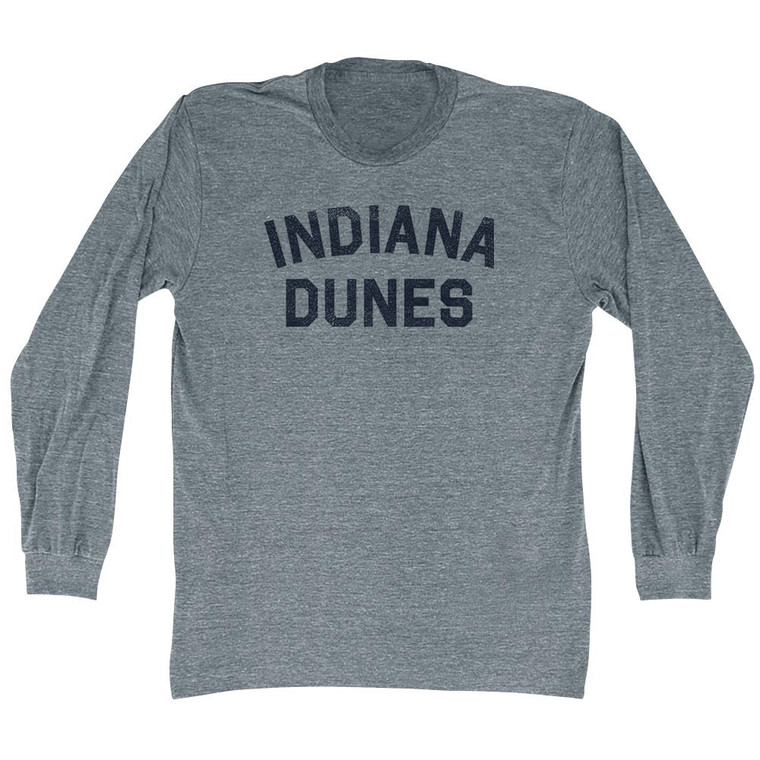 Indiana Dunes Adult Tri-Blend Long Sleeve T-shirt - Athletic Grey