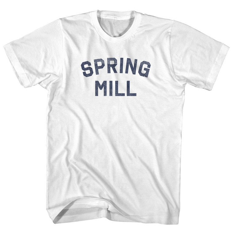 Spring Mill Womens Cotton Junior Cut T-Shirt - White