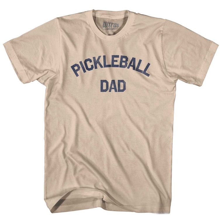 Pickleball Dad Adult Cotton T-shirt - Creme