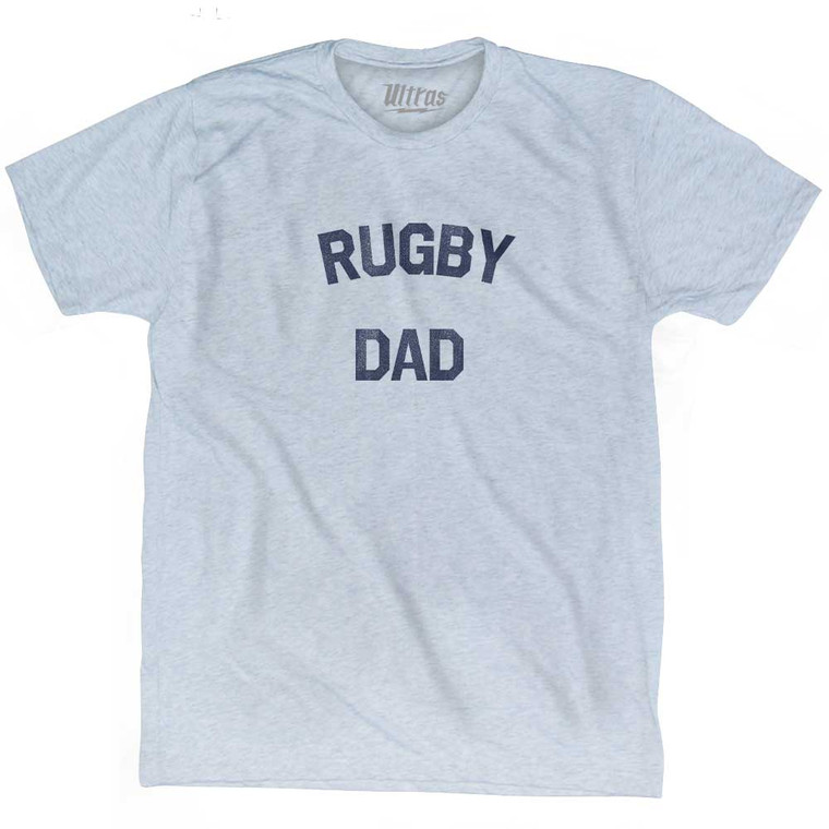 Rugby Dad Adult Tri-Blend T-shirt - Athletic White