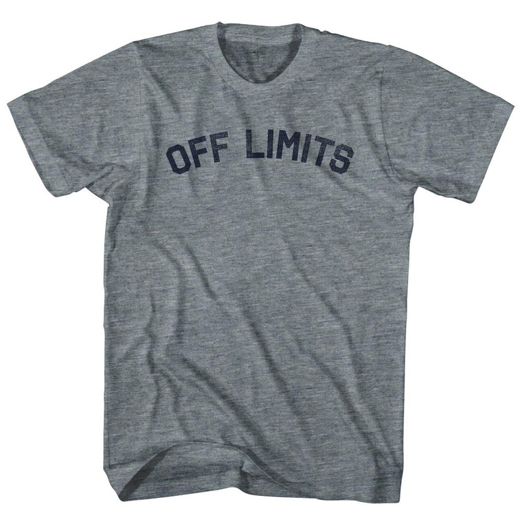 Off Limits Womens Tri-Blend Junior Cut T-Shirt - Athletic Grey