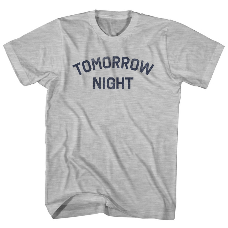Tomorrow Night Youth Cotton T-shirt - Grey Heather
