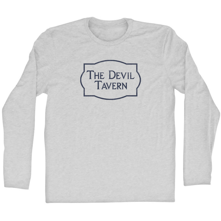 The Devil Tavern Adult Cotton Long Sleeve T-shirt - Grey Heather