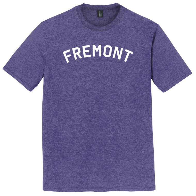 Fremont Text White Font Mens Tri-Blend DTG T-shirt - Purple Heather