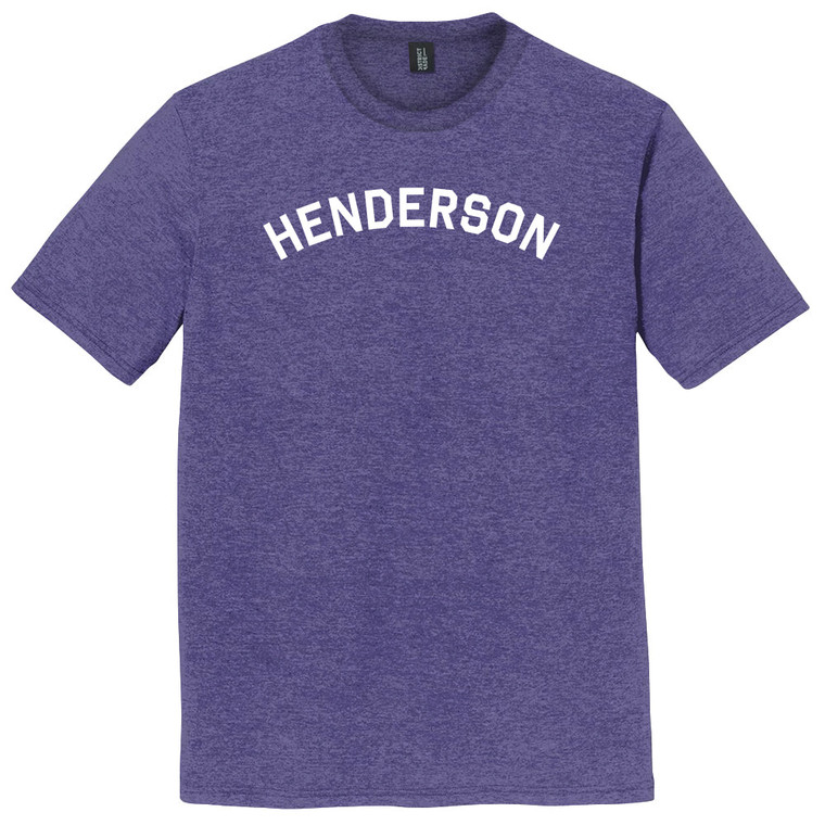 Henderson Text White Font Mens Tri-Blend DTG T-shirt - Purple Heather