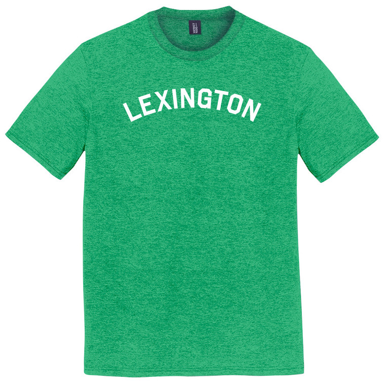 Lexington Text White Font Mens Tri-Blend DTG T-shirt - Green Kelly