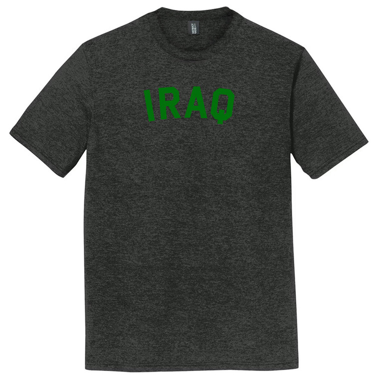 Iraq Country Name Mens Tri-Blend DTG T-shirt - Black Heather