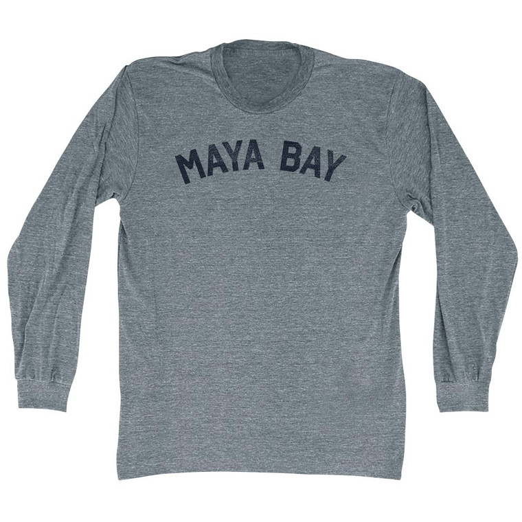 Maya Bay Adult Tri-Blend Long Sleeve T-shirt - Athletic Grey