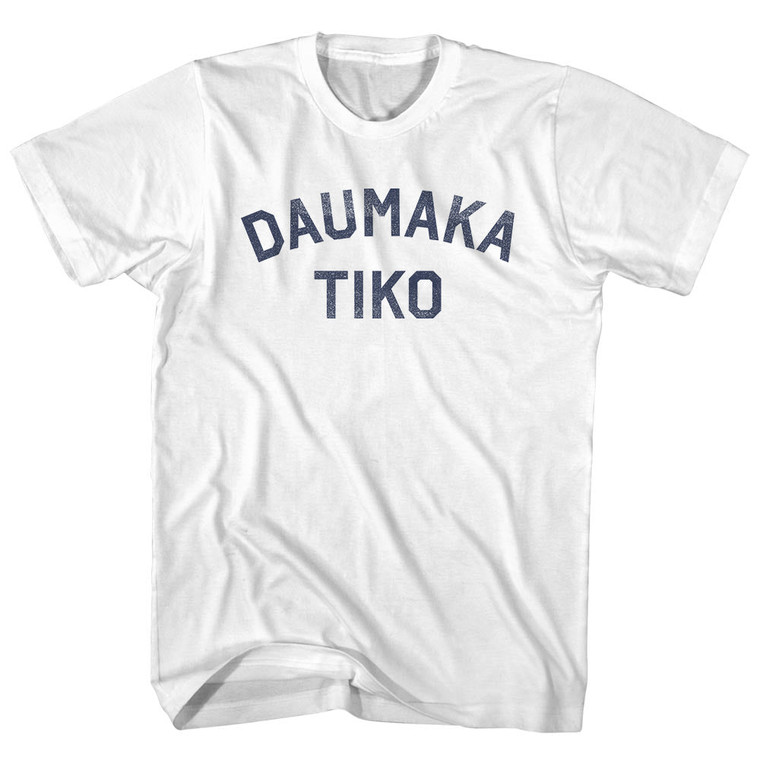 Daumaka Tiko Youth Cotton T-shirt - White