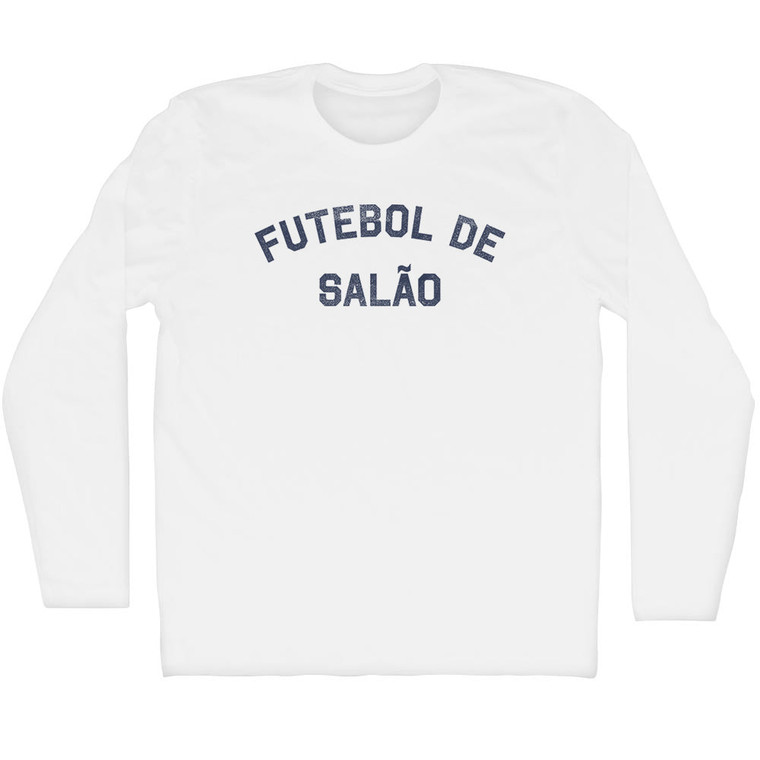 Futebol De Salao Adult Cotton Long Sleeve T-shirt - White