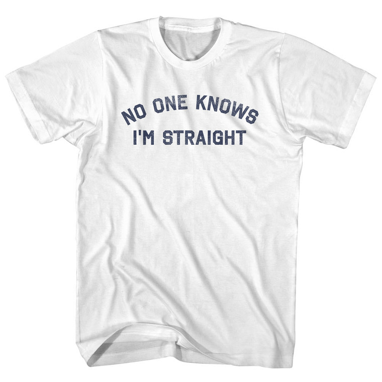 No One Knows I'm Straight Youth Cotton T-shirt - White