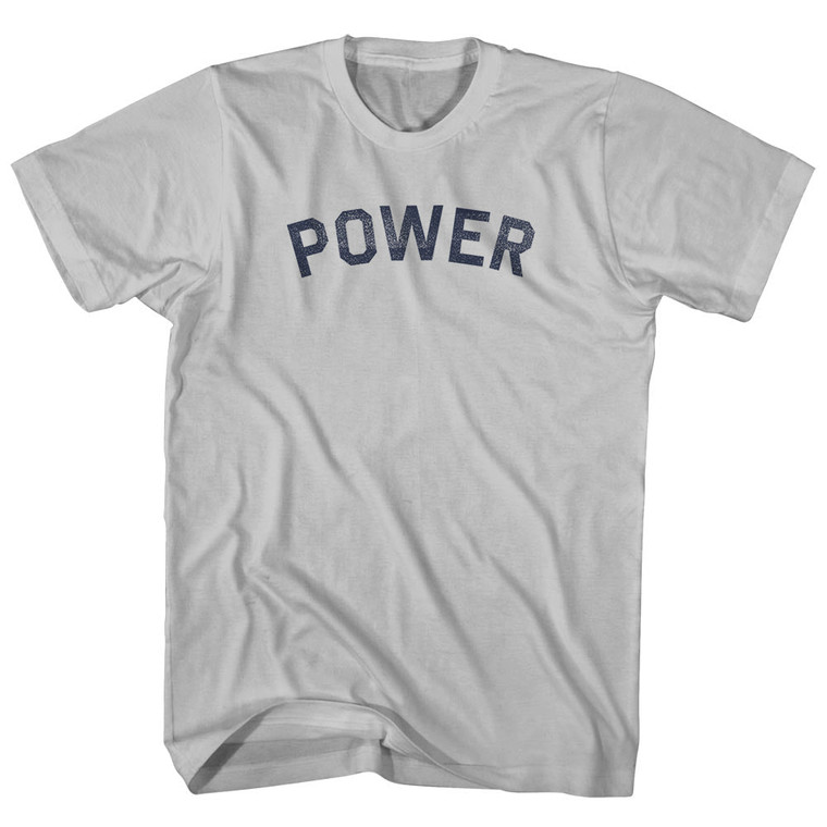 Power Adult Cotton T-shirt - Cool Grey
