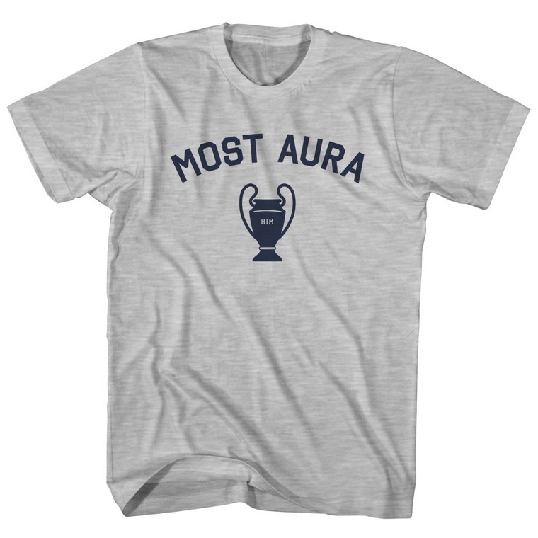 Most Aura HIM Trophy Youth Cotton T-shirt - Grey Heather