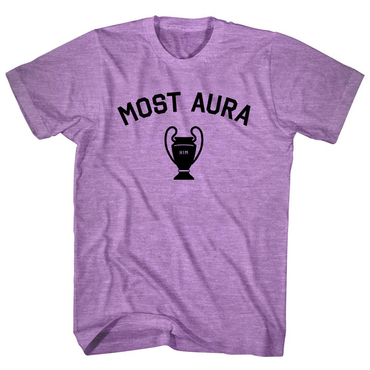 Most Aura HIM Trophy Adult Tri-Blend T-shirt - Athletic Purple