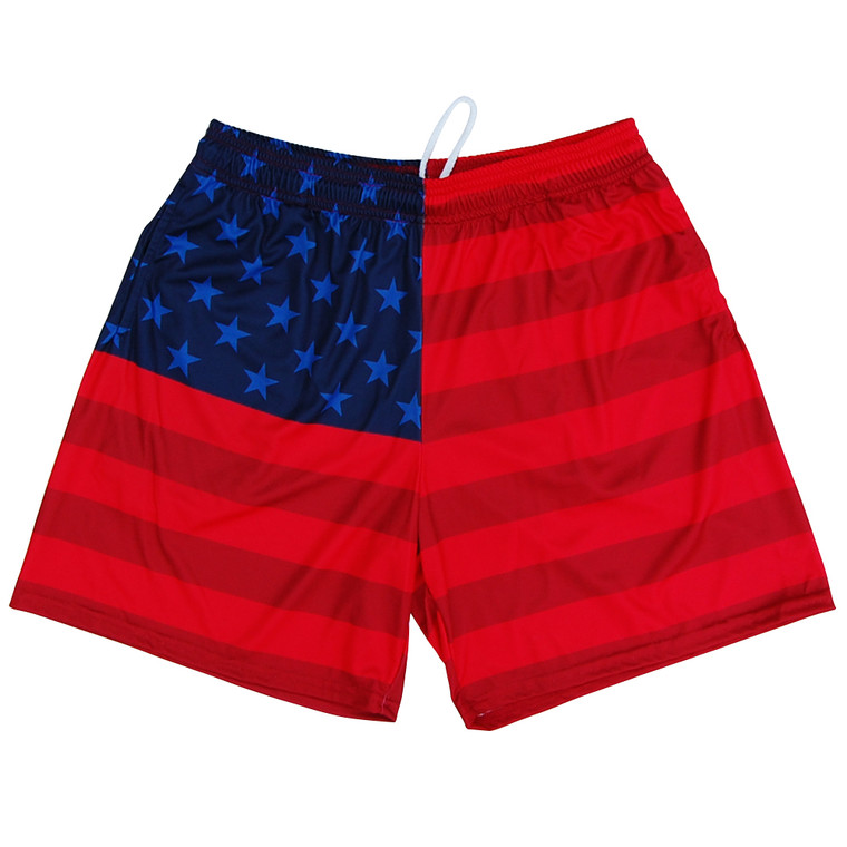 American Flag Olympiad Swim Shorts 4" Inseam - Size Youth Small - Final Sale - MS