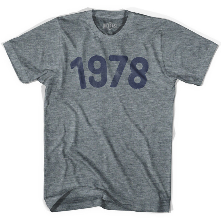 1978 Year Celebration Adult Tri-Blend T-shirt - Athletic Grey Tri-Blend - 2 X- Final Sale M1