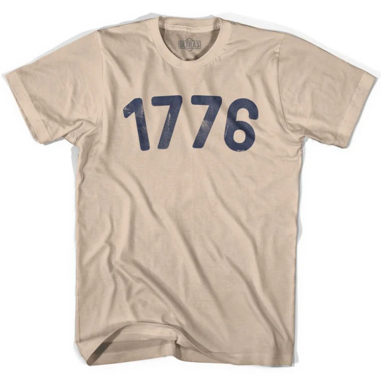 1776 Year Celebration Cotton T-Shirt - Creme - Small - Final Sale - M1