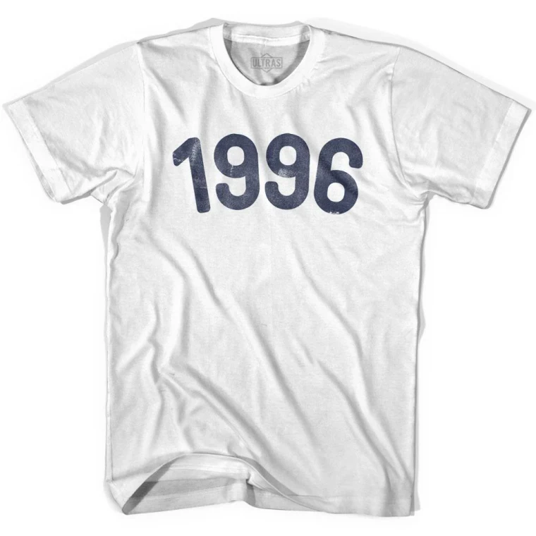 1996 Year Celebration Cotton T-Shirt - White - XL - Final Sale - M1