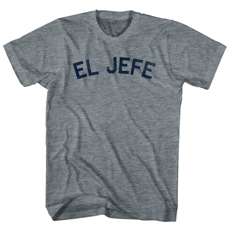 El Jefe T-Shirt - Athletic Grey Tri-Blend - Large - Final Sale - M1