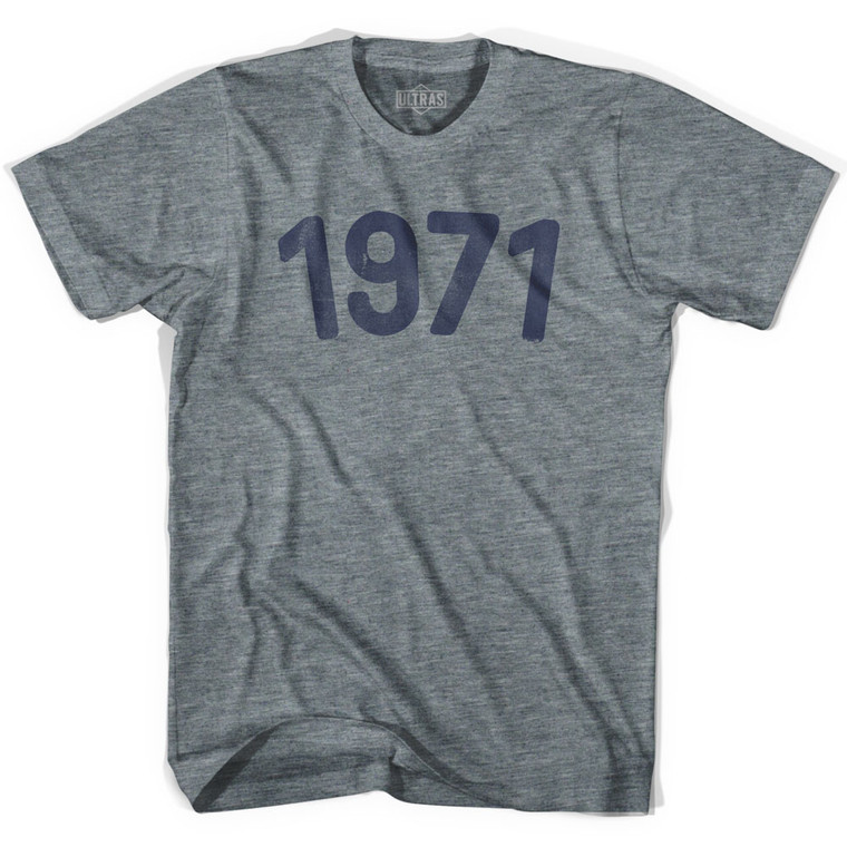 1971 Year Celebration T-Shirt - Athletic Grey Tri-Blend -Small - Final Sale - M3