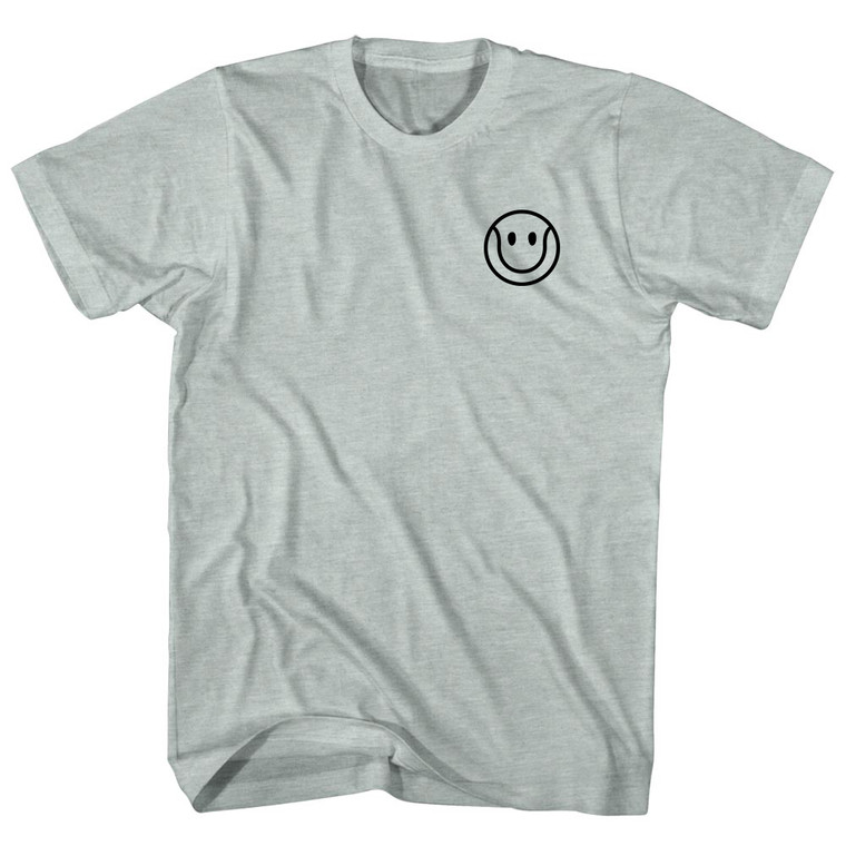 Happy Tennis Ball T-Shirt - Athletic Cool Grey Tri-Blend - Small - Final Sale - M4