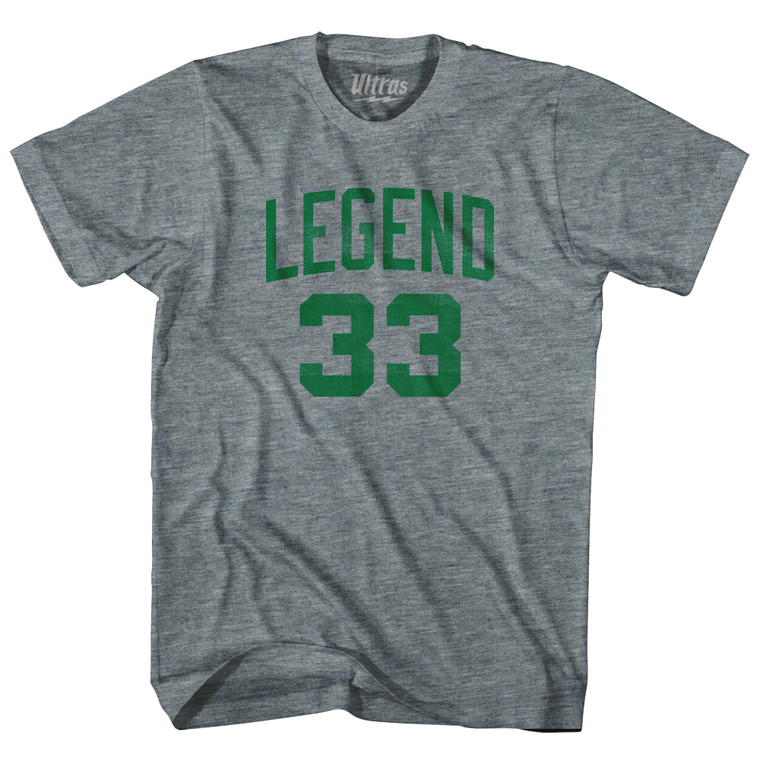 Legend 33 T-Shirt - Athletic Grey Tri-Blend - 2X - Final Sale - M8