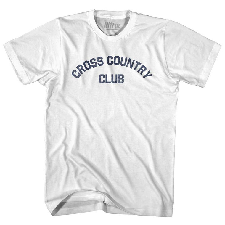Cross Country Club Womens Cotton Junior Cut T-Shirt White