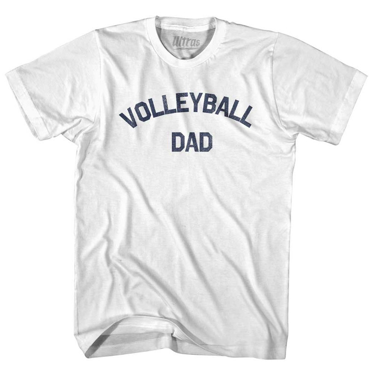 Volleyball Dad Adult Cotton T-shirt - White