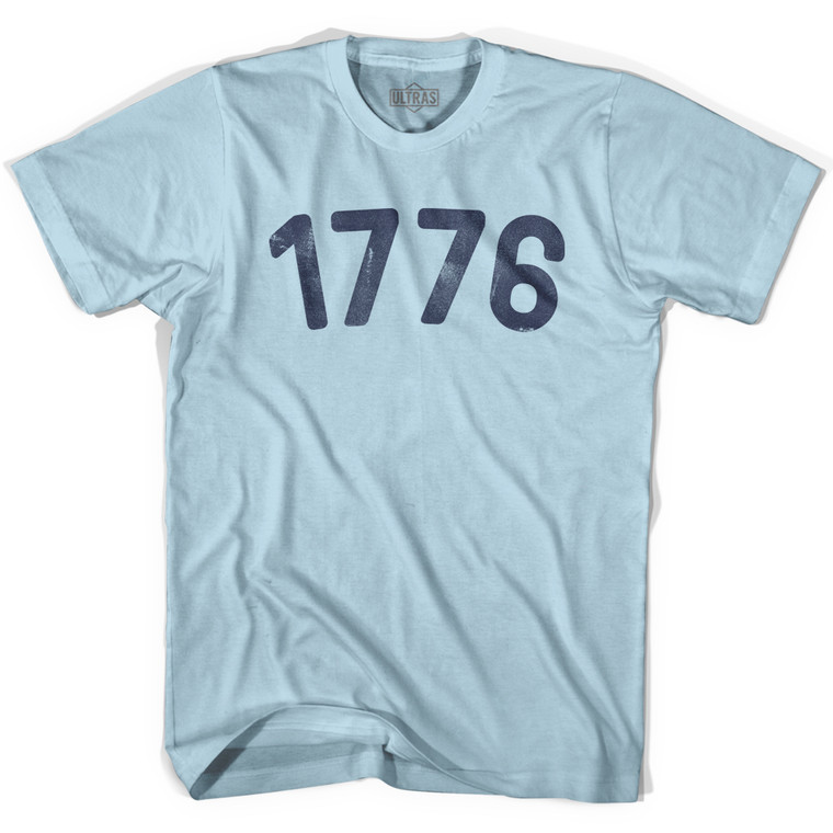 1776 Year Celebration Cotton T-Shirt - Light Blue - Men's Medium - Final Sale - M12