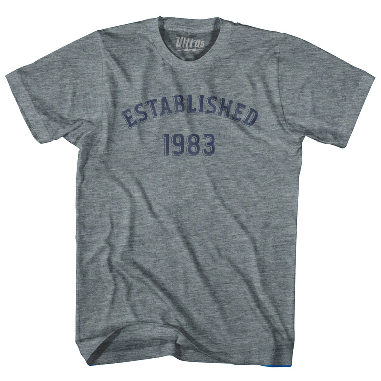 Established in 1983 T-shirt - Athletic Grey Tri-Blend - Men's L - Final Sale - M14