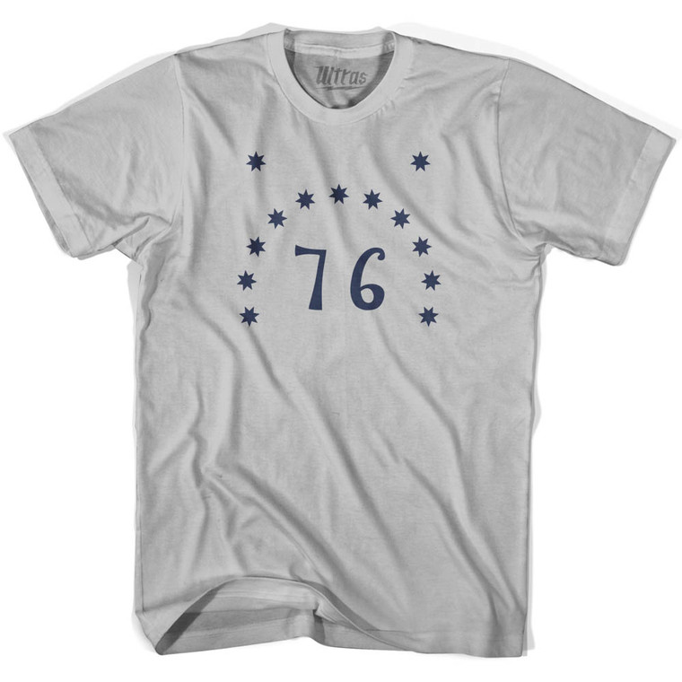 Bennington 76 T-Shirt - Athletic Cool Grey Tri-Blend - Men's Large - Final Sale - M14