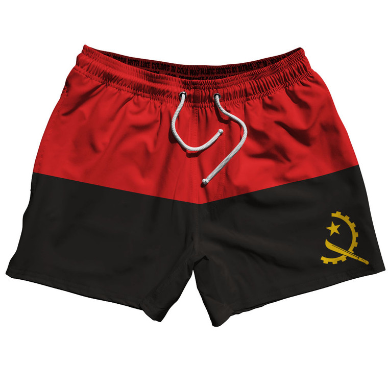 Angola Country Flag 5" Swim Shorts - Large - Final Sale - MS1